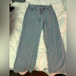 High waist wide leg jeans